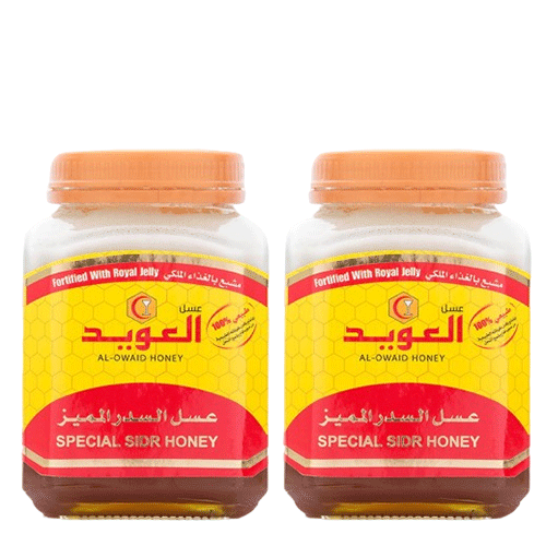 Al Owaid Special Sidr Honey With Royal Jelly Special Offer 2X500G
