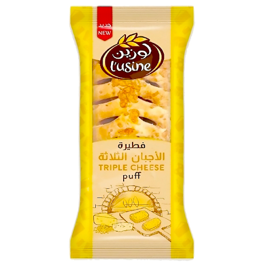 L'Usine Tripple Cheese Puff 104Gm