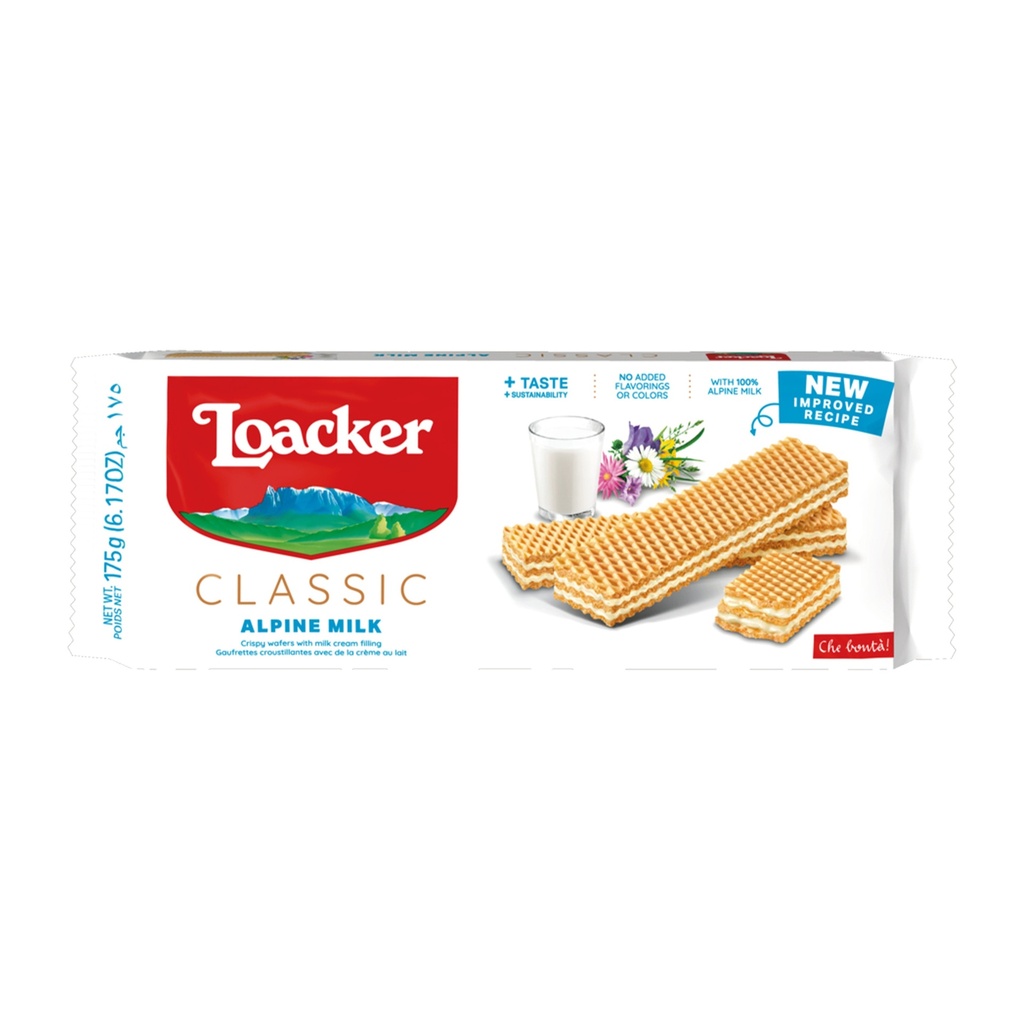 Loacker Crispy Milk Wafer, 175g