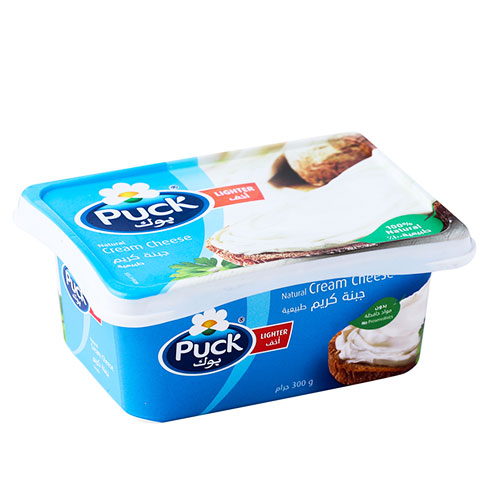 Puck Natural Light Cream Cheese Tub 300g
