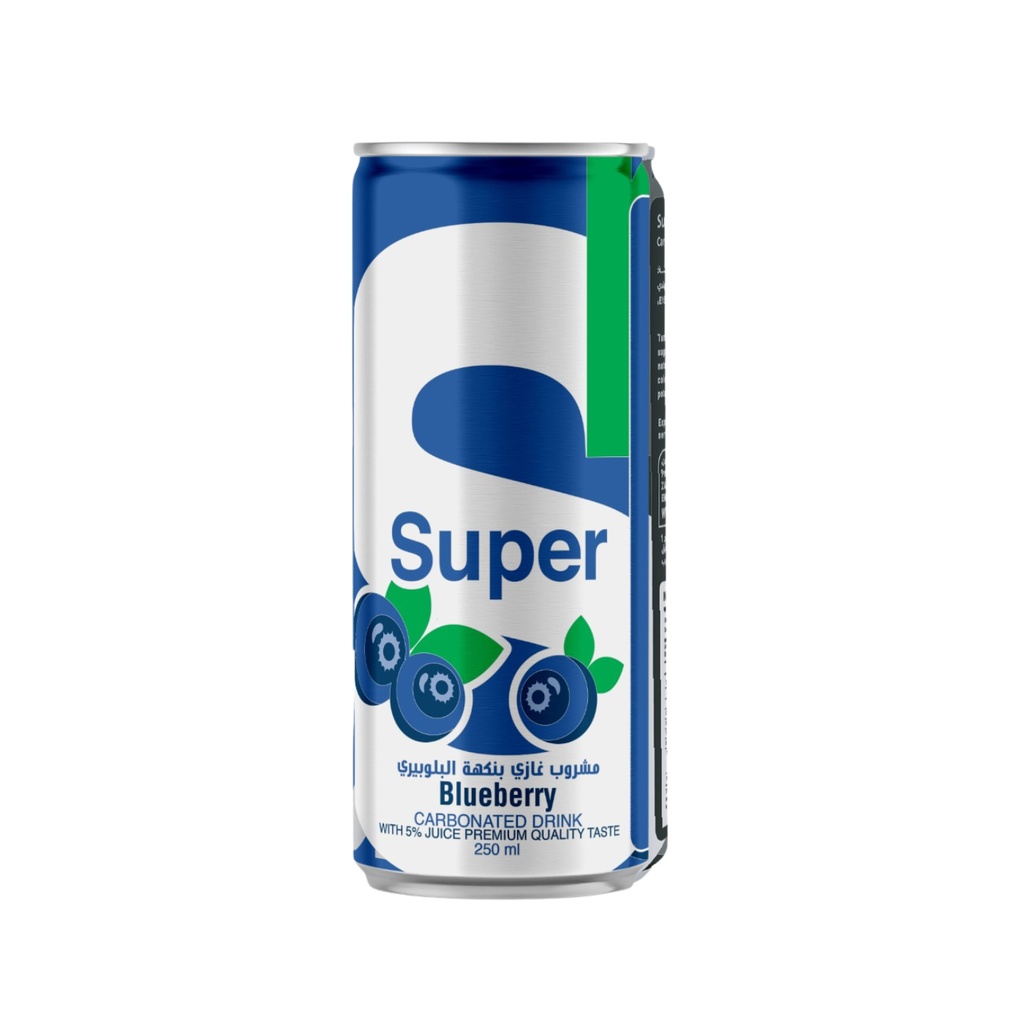 Super Blueberry Carbonated Drink, 250ml