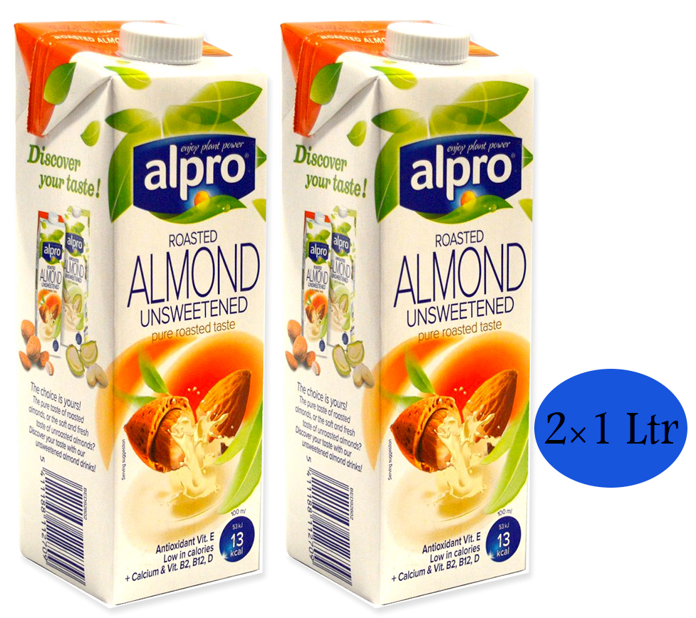 Alpro Almond Unswetnd Rosted 1 Liter * 2 Pcs
