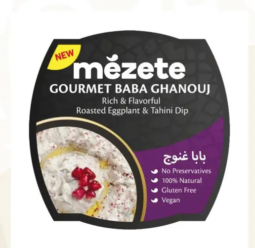 Mezete Baba Ghanouj Roasted Eggplant & Tahini Dip, 215 g