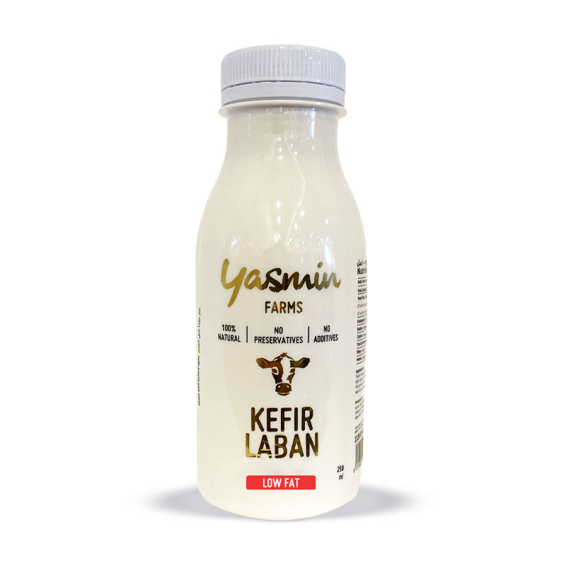 Yasmin Farms Kefir Laban Low Fat Plastic Bottle 250ml