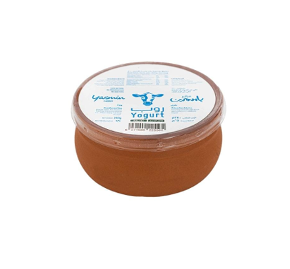 مزارع ياسمين زبادي بقري كامل الدسم فخار 240 غم