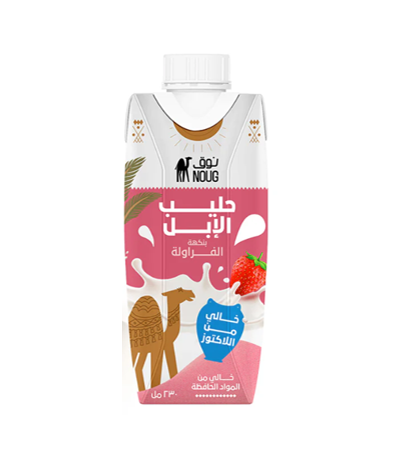 نوق – حليب إبل طازج بنكهة الفراولة 230 مل