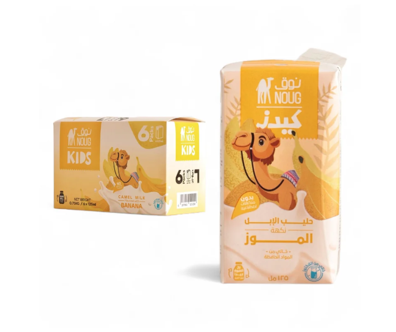 Noug Fresh Camel Milk With Banana 6*125Ml