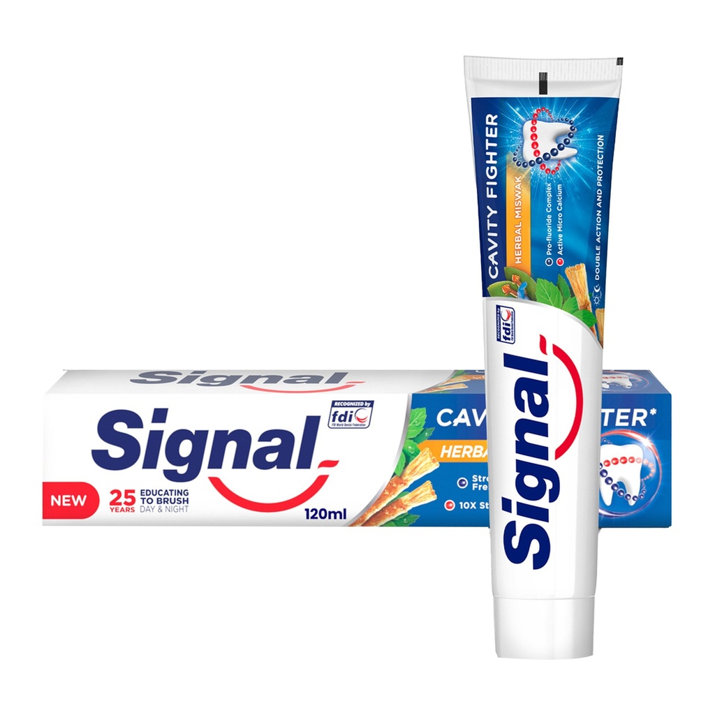 معجون أسنان سيجنال بالأعشاب المسواك 120 مل