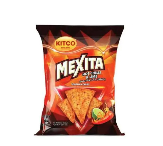 Kitco Mexita Hot Chilli Lime Tortilla Chips 48 Gm