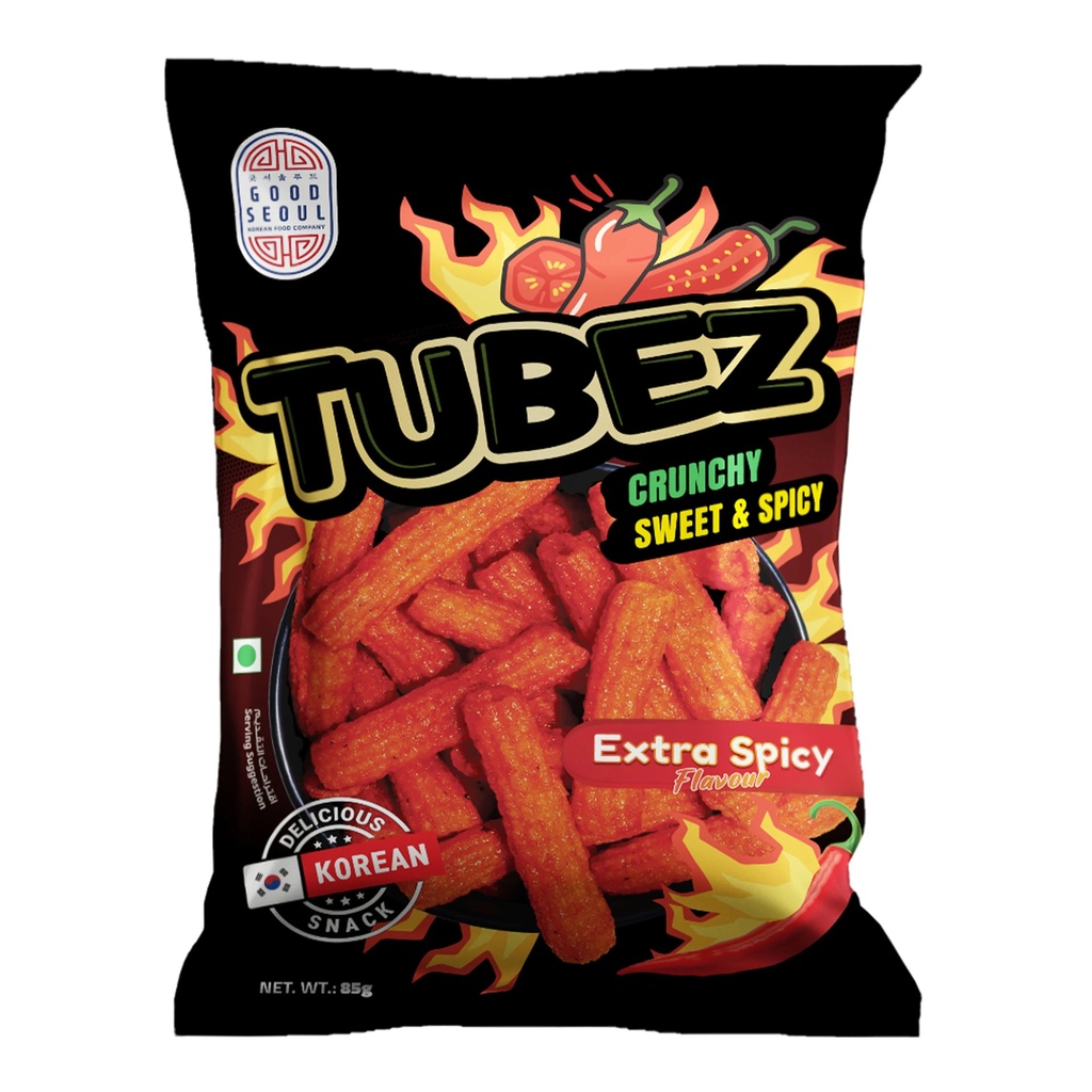 Good Seoul Korean Tubez  Snack Extra Spicy 85 Gm