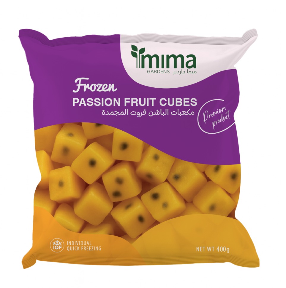 Mima Gardens Frozen Passion Fruit Cubes 400 Gm
