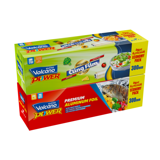 Volcano Cling Film & Aluminium Foil 300mm* 500Ft