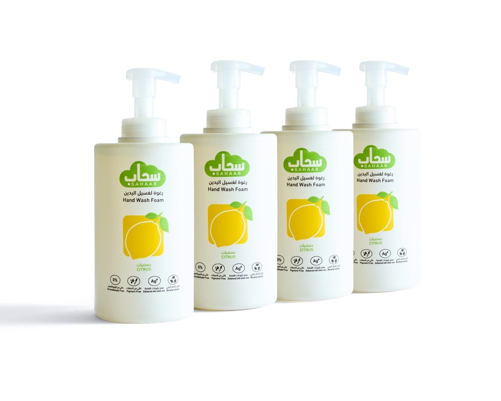 Sahaab Hand Wash Citrus  Foam 1 Ltr 4 Pcs