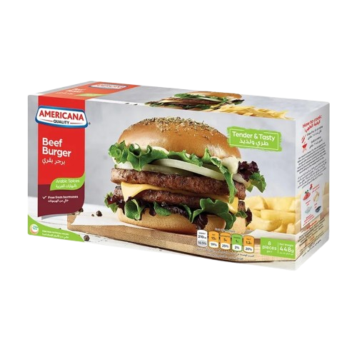 Americana Frozen Arabic Spices Beef Burger