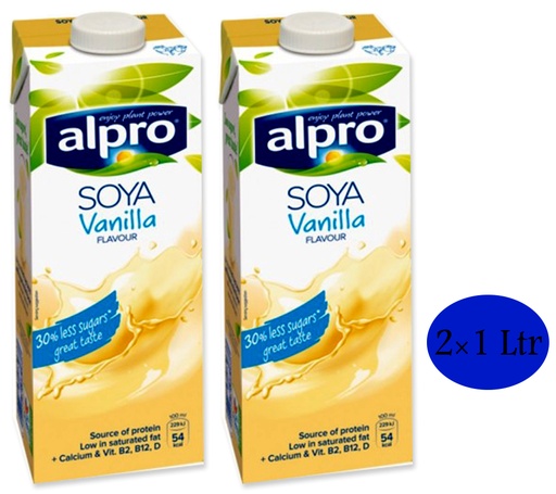 Alpro Soya Drink Vanilla 1 Liter * 2 Pcs 