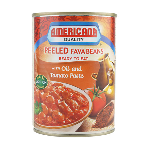 Americana Peeled Fava Beans With Oil And Tomato Paste 400 Gm 