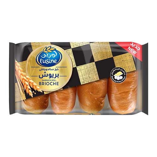 L'Usine Brioche Burger Bun 6 Pieces 