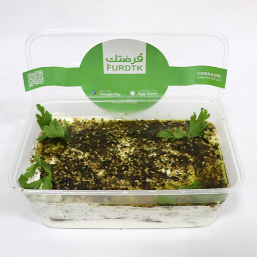 لبنة بالزعتر وزيت الزيتون 