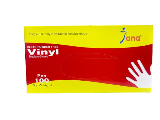 Jana Medium Vinyl Gloves Powdered Free [PHP033]