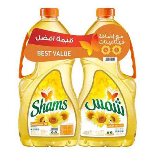 Shams Sunflower Oil 1.5 Liter X 2 Pcs 