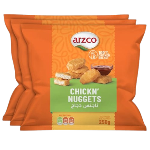 Arzco Frozen Chicken Nuggets 3X250G 