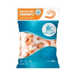 Jawharat Al Baher Fzn Raw Shrimps Iqf Medium  500G 