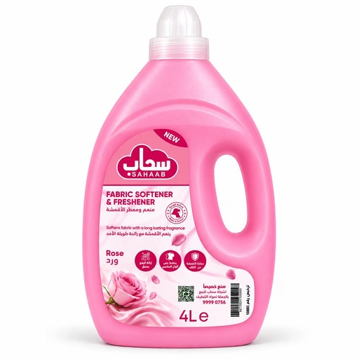 سحاب – منعّم الأقمشة برائحة الورود 4 ليتر وَردَة 
